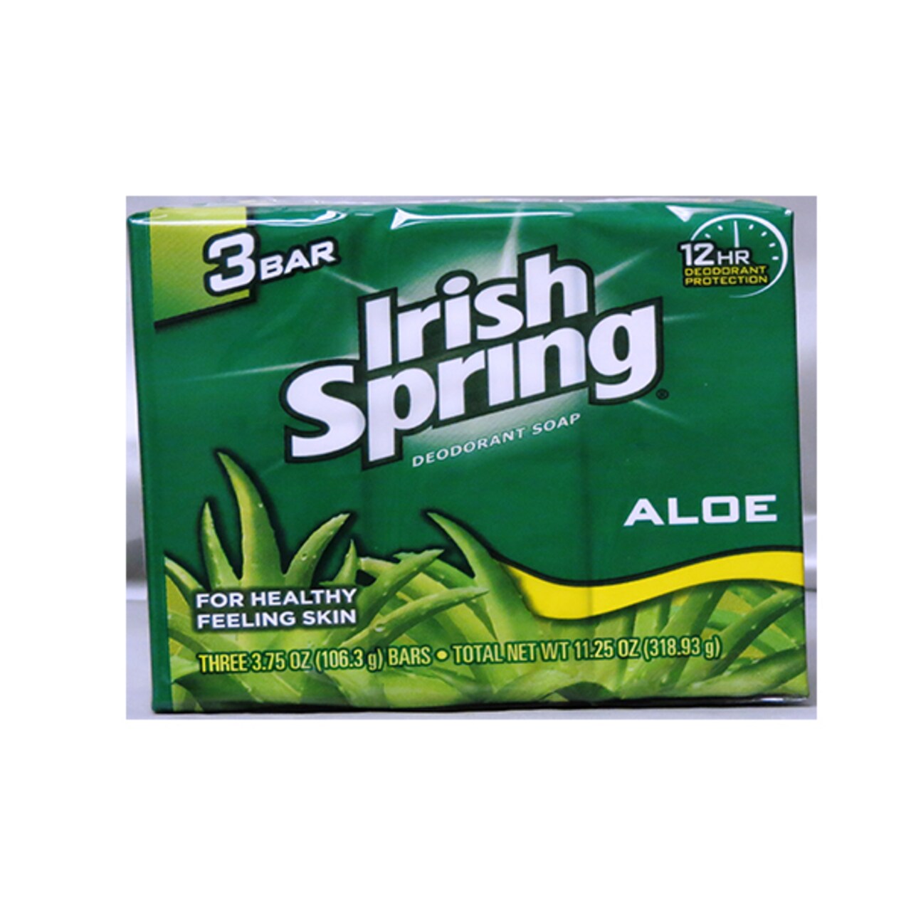 Irish Spring Deodorant Soap with Aloe 3 in 1 Pack(318g approx.)